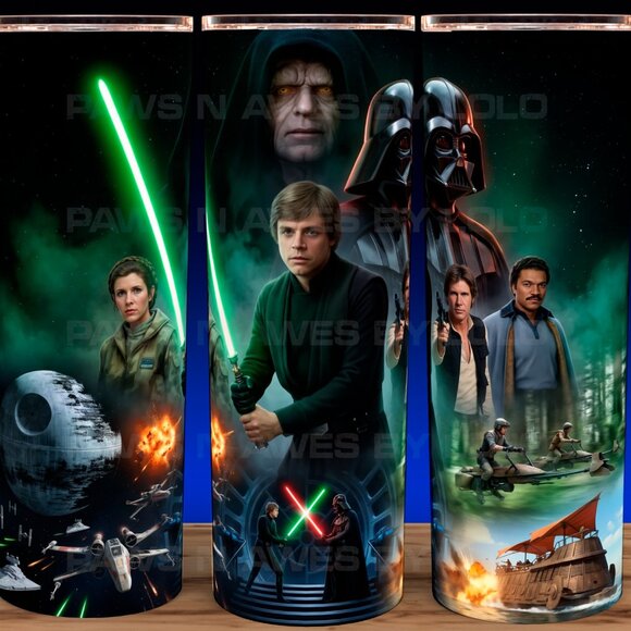 Star Wars Return of the Jedi Darth Vader vs Luke Skywalker Cup Mug Tumbler 20oz - Picture 1 of 5